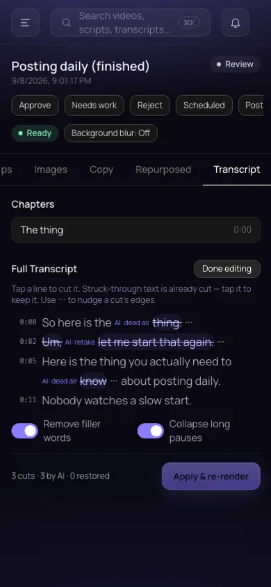 Lazy Creator open on a phone